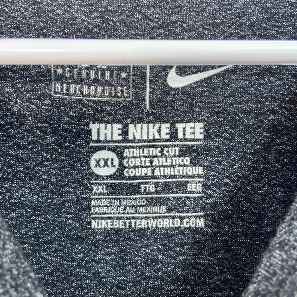 The Nike Tee men's dark gray Pittsburgh Pirates athletic cut short sleeve tshirt - Picture 3 of 6